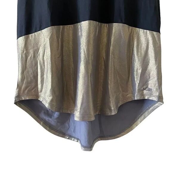 NWT Champion Black Gold Color Block Women’s Solid Retro Racer Back  SZ M #1147 - Picture 4 of 11